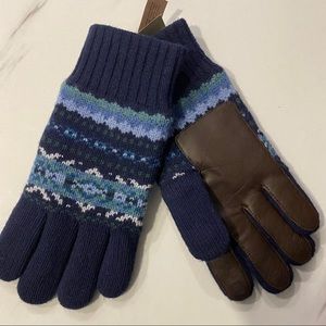 NWT men’s J. Crew Navy Gloves